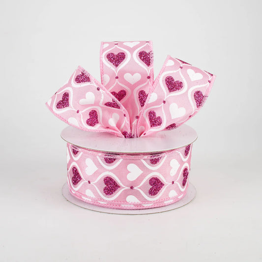 Pink glitter hearts